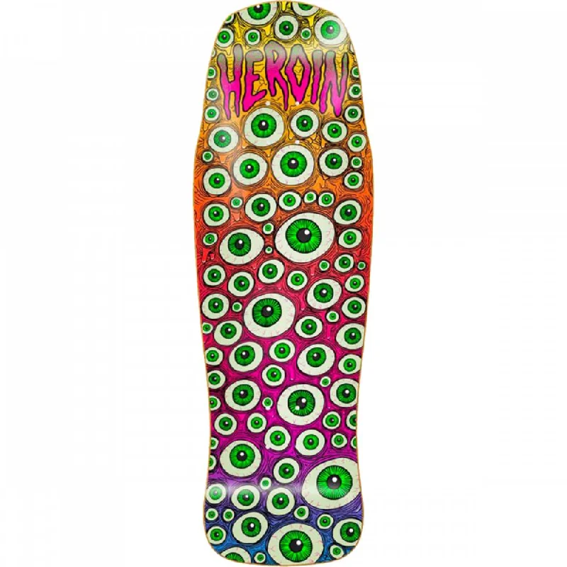 Skateboard Deck with Low Profile Design-Heroin Mini Eyeballer 9" Skateboard Deck