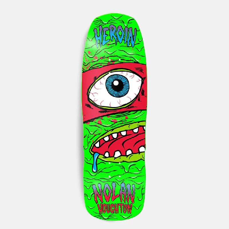 Skateboard Deck for Riders with Large Feet-Heroin Skateboards - 10.1" Nolan Houghton Mutation Skateboard Deck