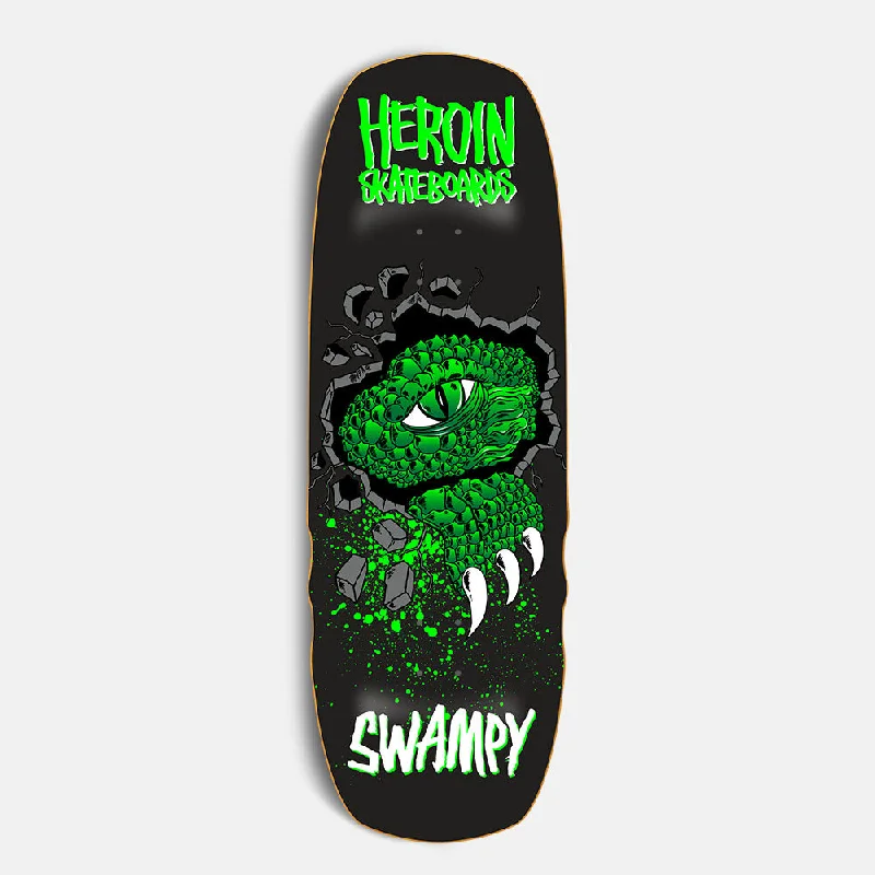 Skateboard Deck for Fun Riding-Heroin Skateboards - 10.5" Swampy Alligator Shovel Skateboard Deck