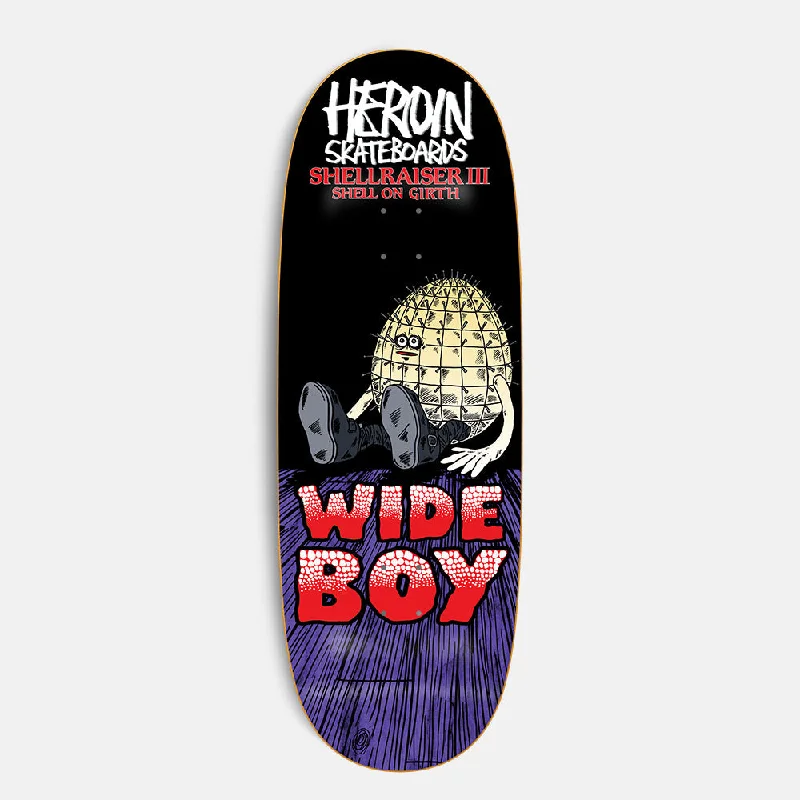 Skateboard Deck with Special Edges-Heroin Skateboards - 10.75" Shellraiser III Wide Boy Skateboard Deck