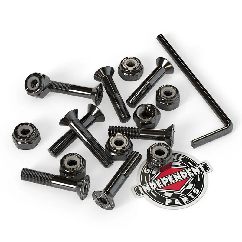 Skateboard Hardware for Easy-to-Adjust Trucks-Independent 1" Genuine Parts Allen Head Black Skateboard Hardware