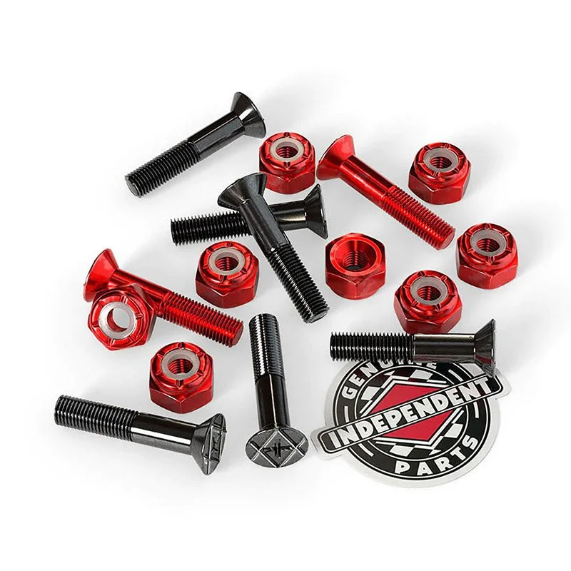 Skateboard Hardware for Fast and Reliable Performance-Independent 7/8" Black/Red Phillips Skateboard Hardware