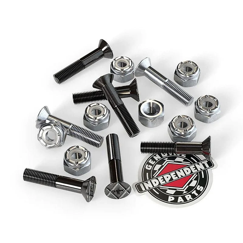 Skateboard Hardware for Better Control in High-Speed Skating-Independent 7/8" Black/Silver Phillips Skateboard Hardware