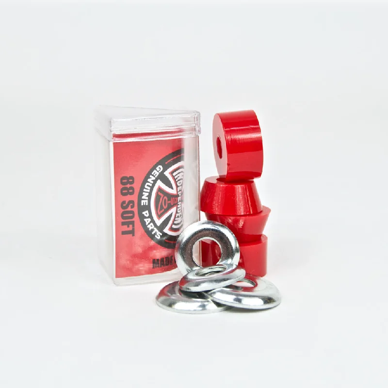 Skateboard Hardware for Perfect Deck Alignment-Independent Trucks - 88a Soft Indy Bushings (Cylinder)