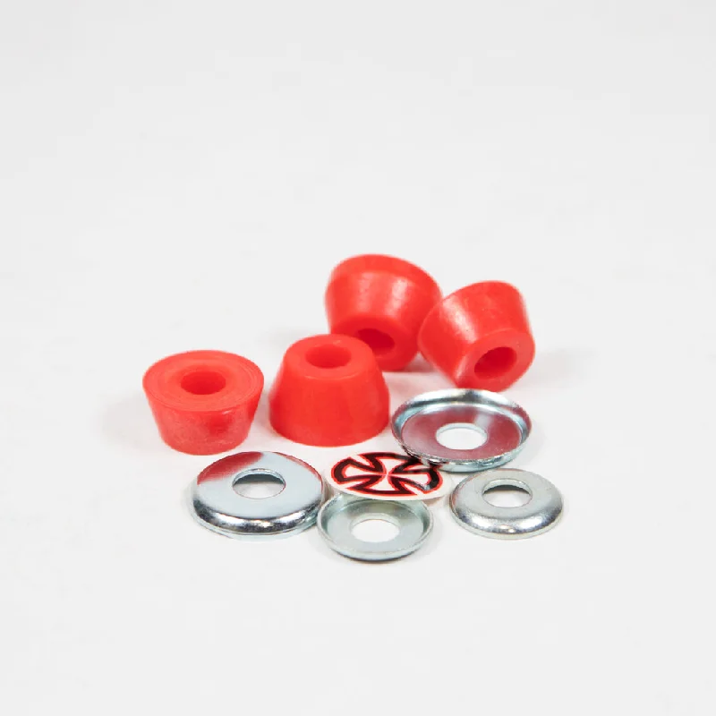 Skateboard Hardware with Easy-to-Use Tools-Independent Trucks - 90A Standard Soft Bushings (Conical) - Red