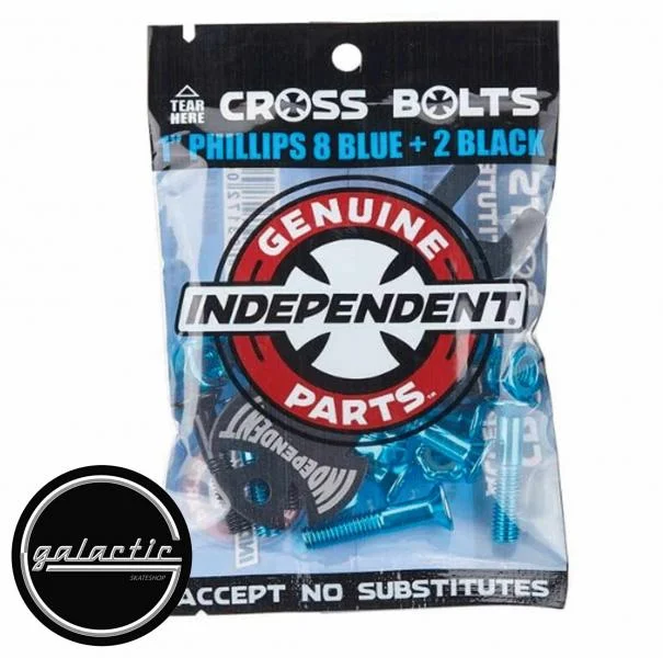 Skateboard Hardware for Optimal Deck Control-Independent Blue Hardware 1"