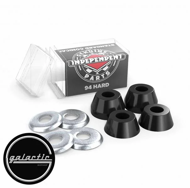 Skateboard Hardware for Comfortable and Stable Ride-Independent Conical Cushions Hard 94a Black Bushings