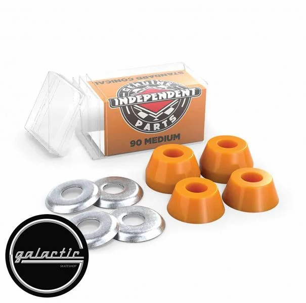 Skateboard Hardware for Maximum Impact Resistance-Independent Conical Cushions Medium 90a Orange Bushings