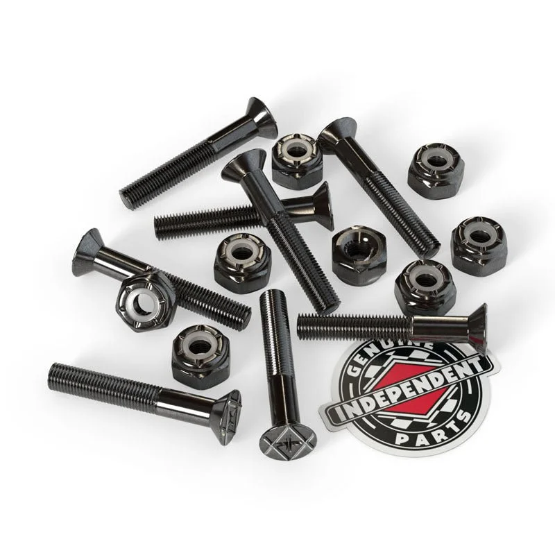 Skateboard Hardware with Easy-Access Tools-Independent Trucks 1-1/2" Genuine Parts Black Phillips Skateboard Hardware