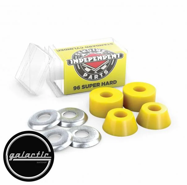 Skateboard Hardware for Better Control on Ramps-Independent Cylinder Cushions Super Hard 96a Yellow Bushings