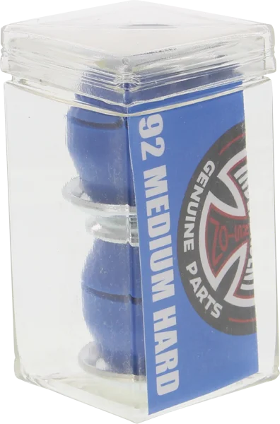 Skateboard Hardware with Customizable Hardware Packs-Independent Standard Conical Cushions 92a Blue 2 Pair with Washers