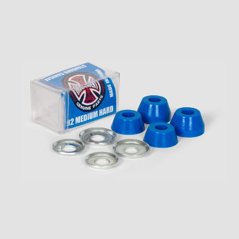 Skateboard Hardware for Better Board Feel-Independent Standard Conical Medium Hard 92a Bushings Blue