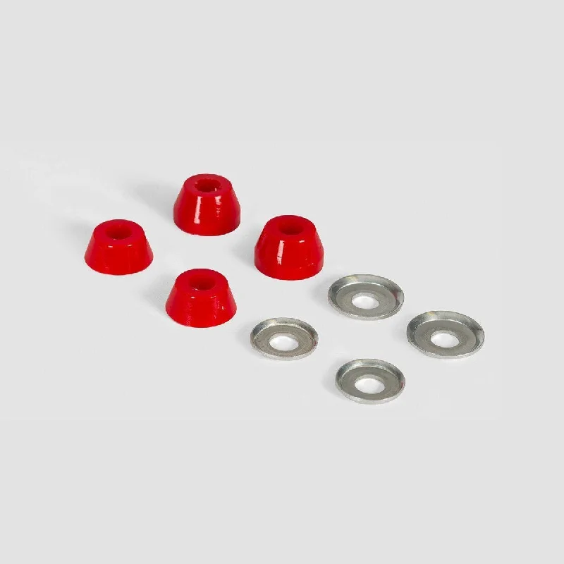 Skateboard Hardware for Comfortable Foot Placement-Independent Standard Conical Soft 88a Bushings Red