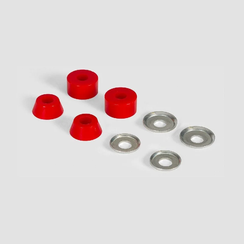 Skateboard Hardware for Secure Skating Experience-Independent Standard Cylinder Soft 88a Bushings Red