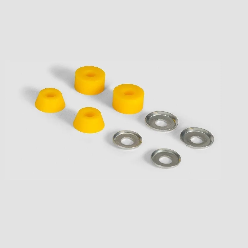 Skateboard Hardware for Secure Deck Mounting-Independent Standard Cylinder Super Hard 96a Bushings Yellow