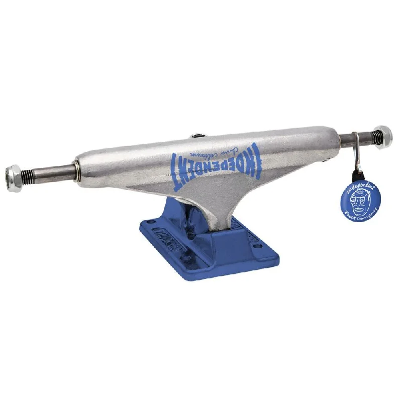 Skateboard Trucks for Street, Park, and Ramp Use-Indy Stage 11 Skateboard Trucks Colbourn Faces 144 Standard Silver / Blue - 144