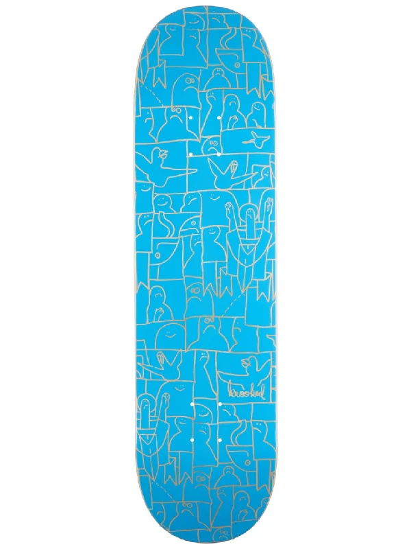 Skateboard Deck for Smooth Control-Krooked Flock Skateboard Deck Blue 8.25