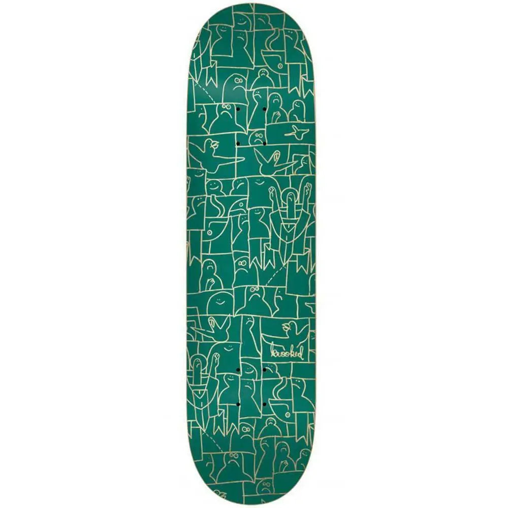 Skateboard Deck for Perfect Stability-Krooked Flock Skateboard Deck 8.38 Green