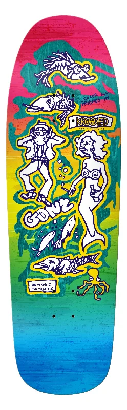 Skateboard Deck with Extra Strong Ply-Krooked Gonz Color My Friends 9.81 LTD Skateboard Deck blind bag