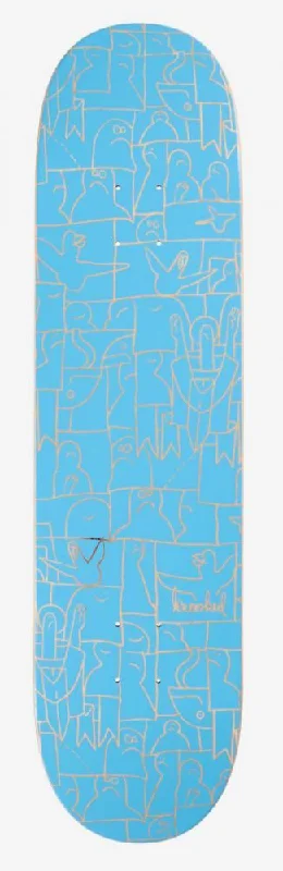 Skateboard Deck for Downhill Riders-Krooked PP Flock Blue Skateboard Deck - 8.25"