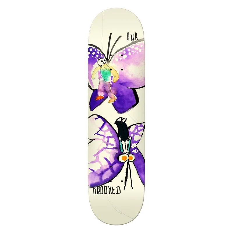 Skateboard Deck with High-traction Surface-Krooked Una Butterflies Skateboard Deck - 8.28"