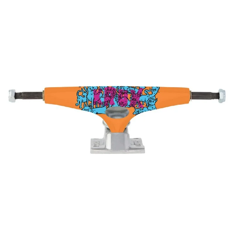 Skateboard Trucks with Durable and Secure Bushings-Krux Skateboard Trucks K5 Cat Party 2 DLK Standard Silver / Orange - 8.0"