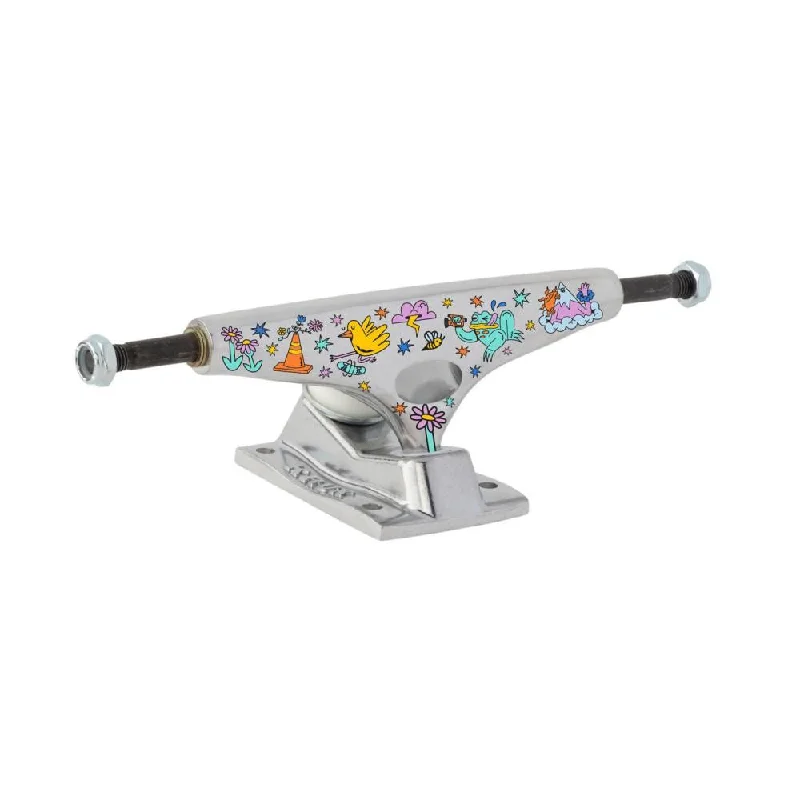 Skateboard Trucks for Smooth Power Transfer-Krux Skateboard Trucks K5 Skate Like A Girl Standard Silver / Multi - 8.25"