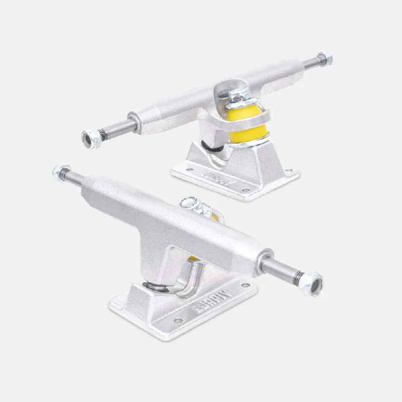 Skateboard Trucks with Vibration Dampening Features-Lurpiv - (Pair) 140 Solid Polished Skateboard Truck