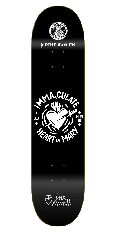 Skateboard Deck for Tight and Aggressive Turns-Lux Mundi Immaculate Heart of Mary Skateboard Deck