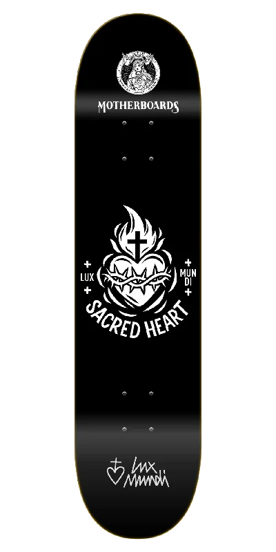 Skateboard Deck for Free Riding and Tricks-Lux Mundi Sacred Heart of Jesus Skateboard Deck