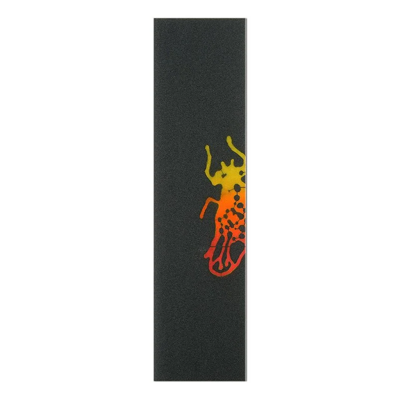 Soft and Comfortable Skateboard Grip Tape-Madrid 10.5" x 40" Hand Stenciled Jumbo Retro Worm Orange FlyPaper Skateboard Grip Tape 1pc