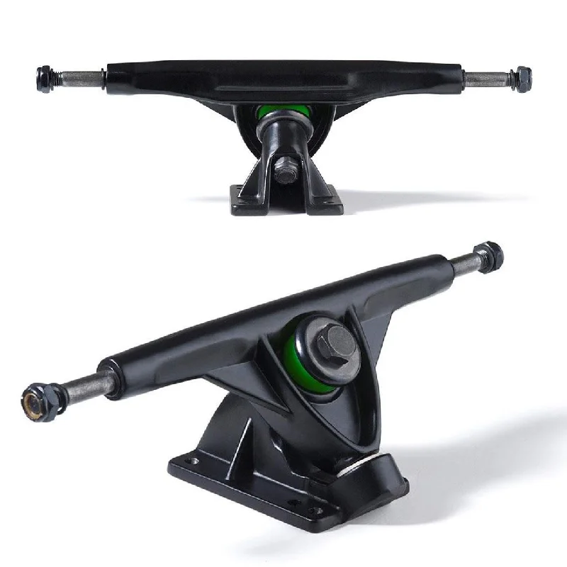 Skateboard Trucks with Reinforced Components-Mindless RK Cruiser Longboard Skateboard Trucks - Black - 7.0"