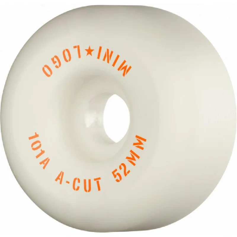 Skateboard Wheels with Low Rolling Resistance-Mini Logo Skateboard Wheels A - Cut 2 101a - White