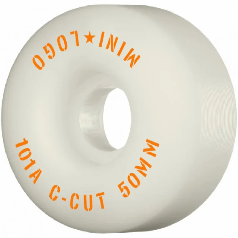 Skateboard Wheels for Skateboarding in All Conditions-Mini Logo Skateboard Wheels C - Cut 2 101a - White