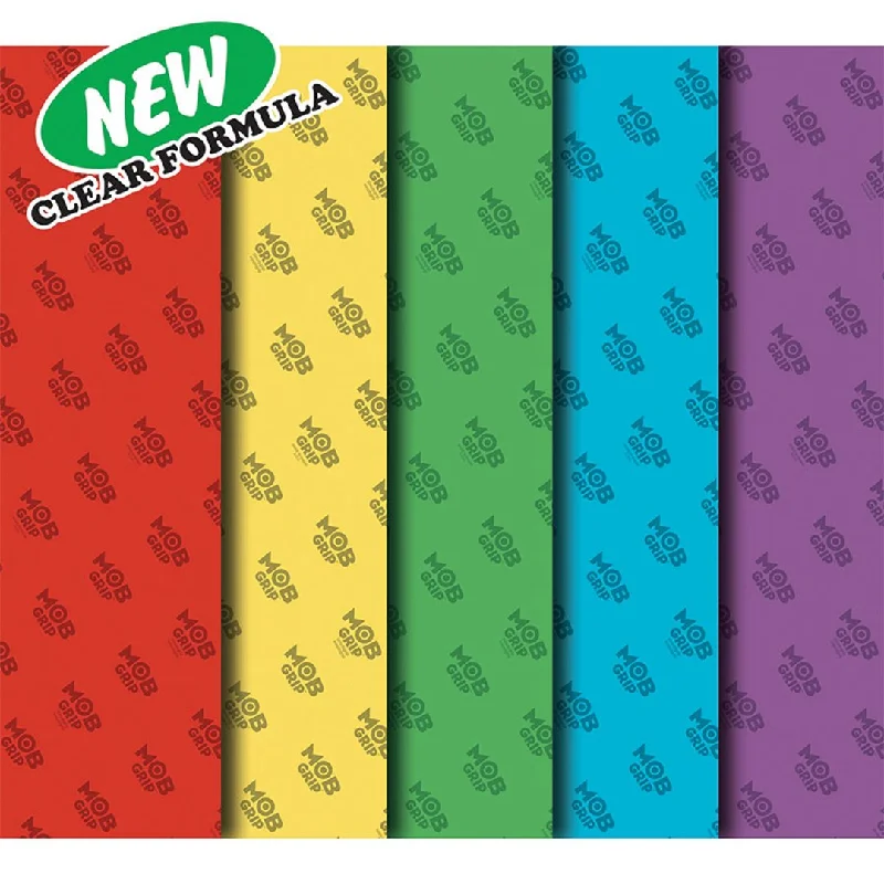 Skateboard Grip Tape with Extra-Large Coverage-Mob Clear Colors Grip Sheet - Multi