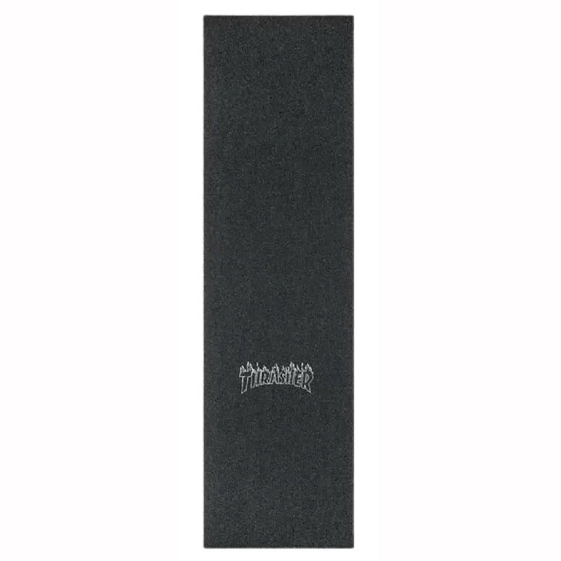 High-Traction Skateboard Grip Tape-MOB Graphic Griptape LaserCut Thrasher Flame Black 9"