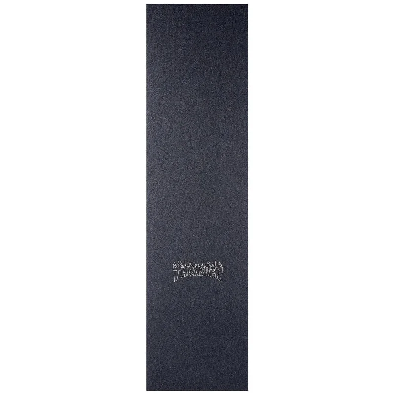 Skateboard Grip Tape with Unique Design-MOB Graphic Skateboard Griptape LaserCut Thrasher Flame Black 9"