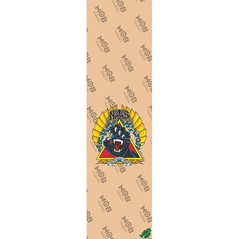 Skateboard Grip Tape for Pro-Level Performance-Mob Grip 9" x 33" Santa Cruz Natas Panther CLEAR Graphic Skateboard Grip Tape (#MG-B)