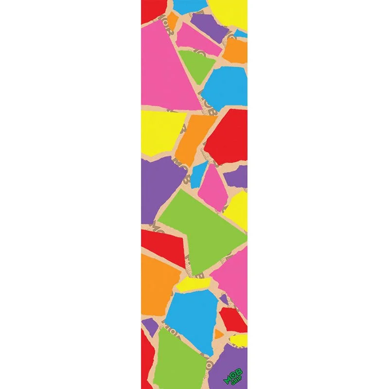 Skateboard Grip Tape for Easy Cut and Shape-Mob Grip Color Tears Multi-Color Clear Skateboard Grip Tape