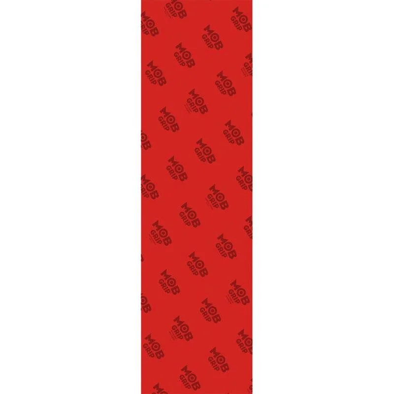 Skateboard Grip Tape for Pro-Level Control-Mob Grip 9" x 33" Trans Clear Red Skateboard Grip Tape