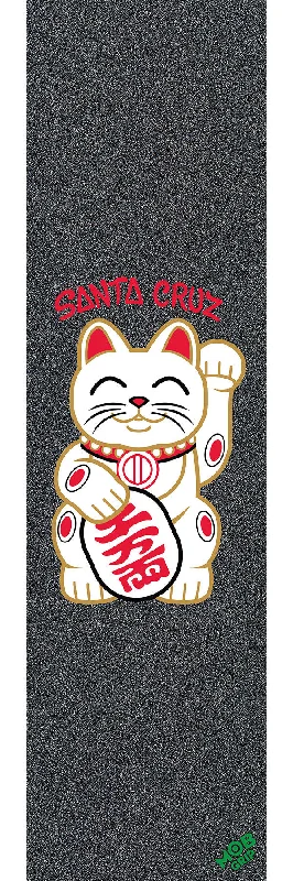 Skateboard Grip Tape with Special Gripping Technology-Mob Santa Cruz Lucky Cat Griptape Sheet - 9" x 33"