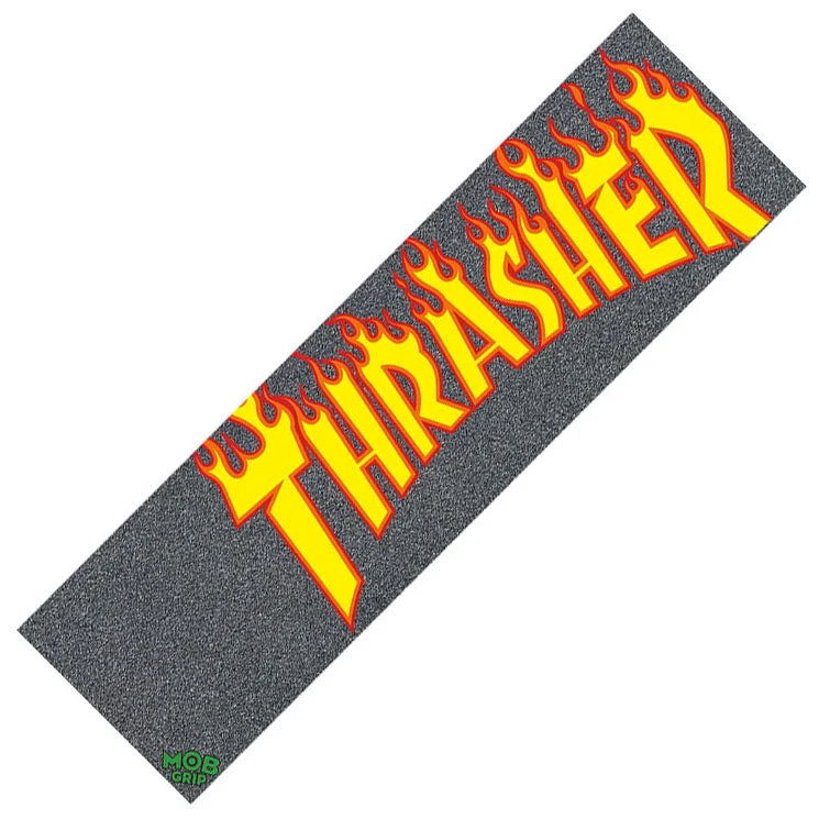 Skateboard Grip Tape for Minimal Maintenance-Mob Thrasher Flame Grip Tape