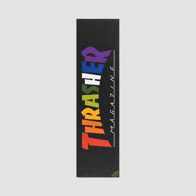 Skateboard Grip Tape with Easy Installation and Removal-MOB Thrasher Rainbow Grip Tape - 9"