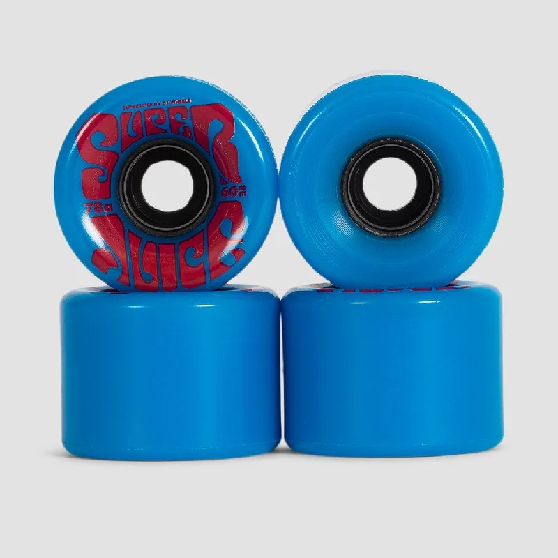 Skateboard Wheels for Smooth Carving-OJ Blues Super Juice 78a Soft Skateboard Wheels Blue 60mm