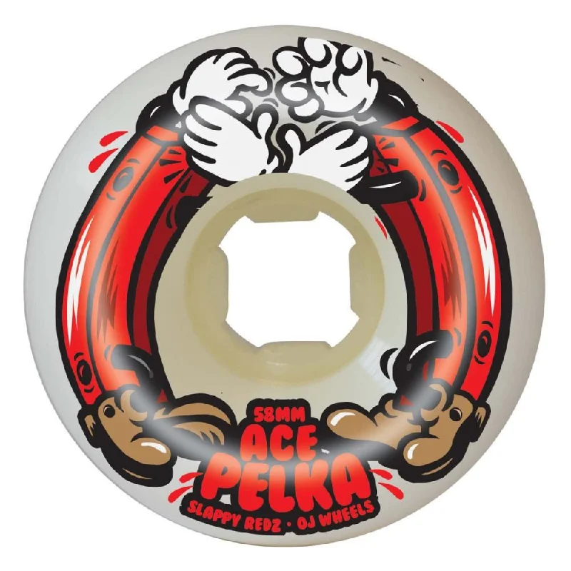 Skateboard Wheels with Custom Color Options-OJ Double Duro Skateboard Wheels Ace Pelka Slappy 101a/95a - White