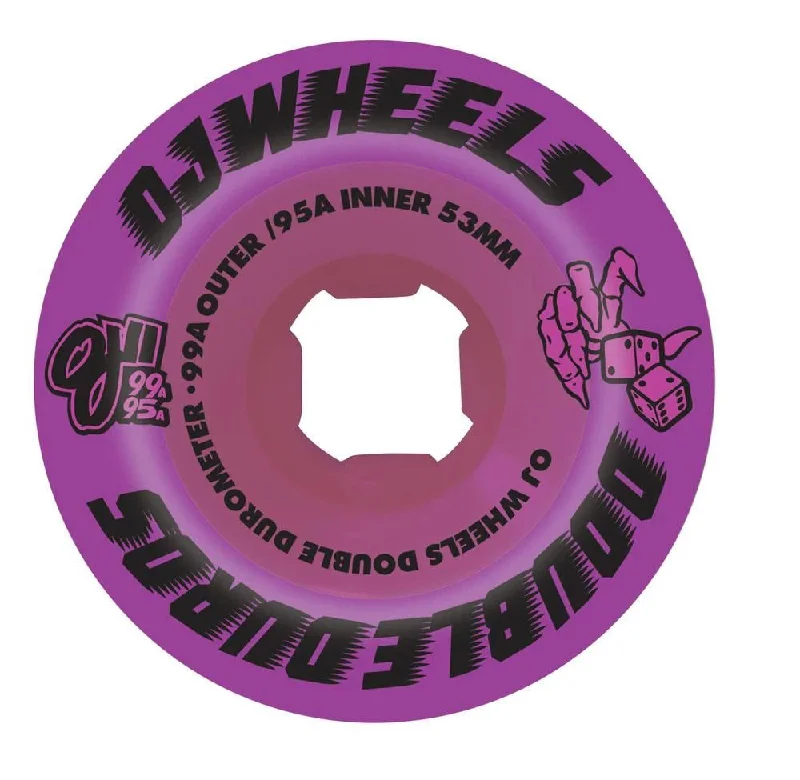 Skateboard Wheels for Professional Freestyle-OJ Double Duro Skateboard Wheels Double Duro 99a/95a - Purple