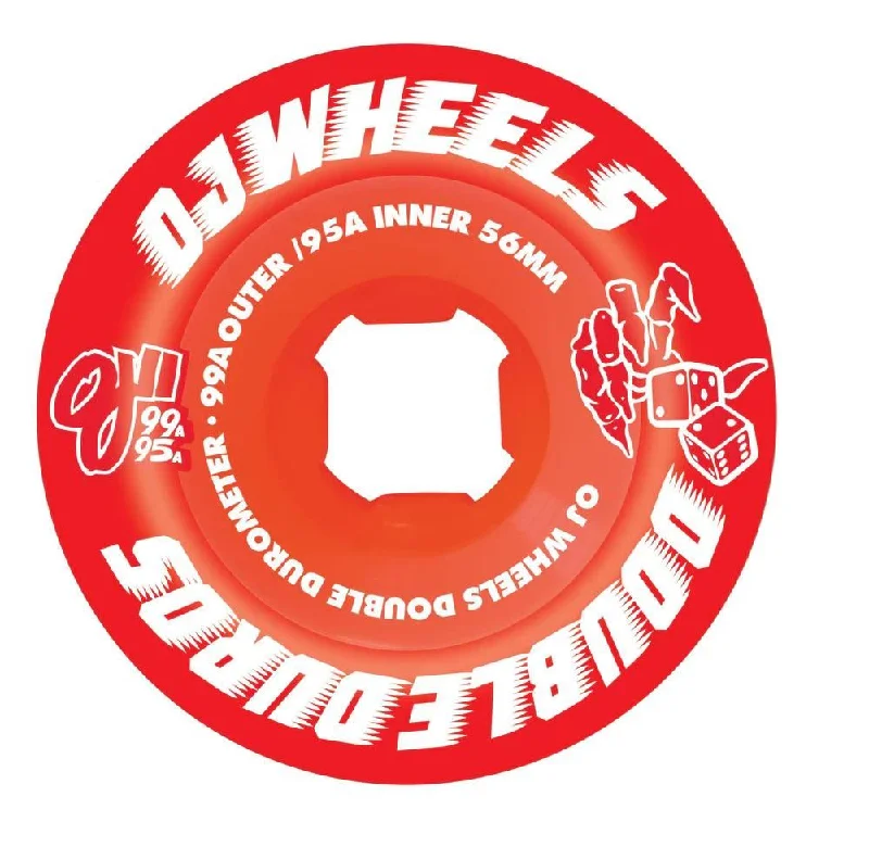 Skateboard Wheels for Commuting-OJ Double Duro Skateboard Wheels Double Duro 99a/95a - Red