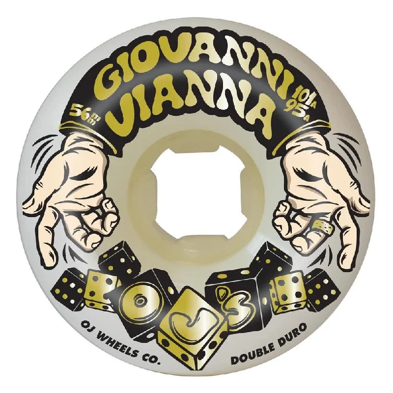 Skateboard Wheels with Sturdy Build-OJ Double Duro Skateboard Wheels Vianna High Roller 101a/95a - Multi