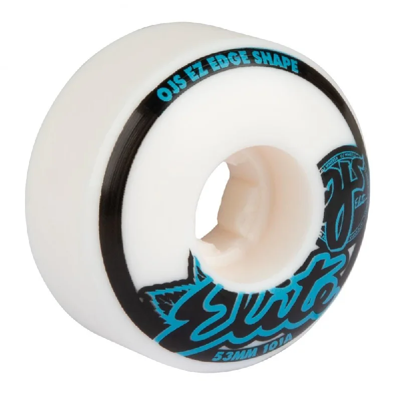 Skateboard Wheels for Various Skating Surfaces-OJ Elite EZ Edge Skateboard Wheels Elite EZ Edge 101a - White