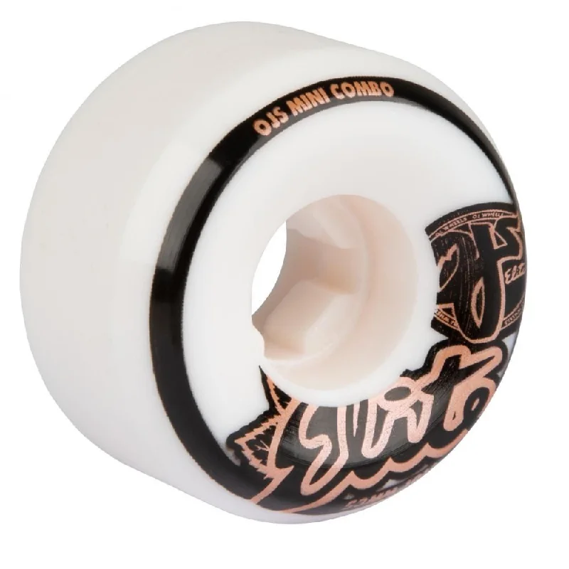 Skateboard Wheels with Enhanced Ride Quality-OJ Elite Skateboard Wheels Elite Mini Combo 101a - White